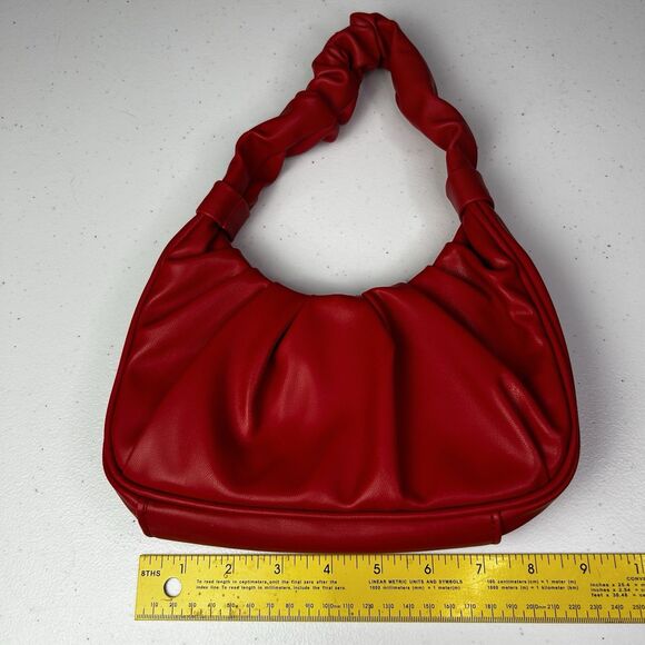 Olivia & Kate Coral Small Baguette Vegan Leather Handbag NWOT - Picture 6 of 9